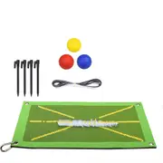 Golf Aid For Swing Detection Batting Game Practice Training Golf Training Mat - Mat Hook Spike Ball Set