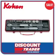 Koken Socket Set 3/8” Square Drive 12 Point 14 Piece Made in Japan - 3220M