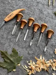 Woodcarving Tools 6 Palm Chisel 1Knife Tools for Detail Carving Direct Store