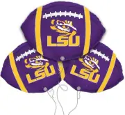 LSU Football Shaped 18" Mylar Balloon 3pk…