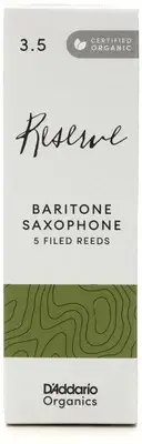D'Addario Organics Reserve Baritone Saxophone Reeds - 3.5 (5-pack)