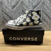 Converse Chuck Taylor Pocket High Top Floral 9.5 Daisy Black White Pouch
