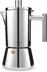 Diego Stovetop Espresso Maker Stainless Steel Italian Coffee Machine Maker 6Cup