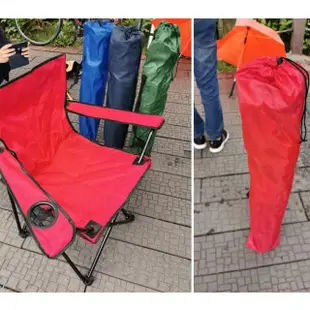 【May Shop】4入組 有置杯網座休閒露營便攜型摺疊露營椅