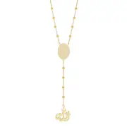 Islamic Rosary Necklace 50cm in 9kt Yellow Gold Silver Infused