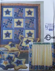 Quilt Block Club Home DEcor pattern STAR pillows oop