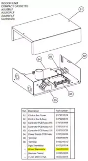 FUJITSU K9900502003 aka 9900502003 Room Thermistor