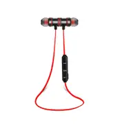 Bluetooth Headset 5.0 Wireless Sports Waterproof Stereo Dual Ear Magnetic Inhalation Ear Ear Plugs-Red