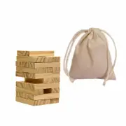 WE Games Wood Block Stacking Tower that Tumbles Down When you Play - Short Stack