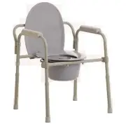 MLE BATHROOM SEAT WITH CARE , COMMODE CHAIR , ADJUSTABLE HEIGHT SPLASH GUARD