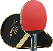 4 Star Table Tennis Racket Pimples-in Rubber Table Tennis Bat Ping Pong Paddle with Bag (Short Handle)
