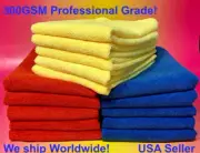 15 Red Blue Yellow MICROFIBER CLEANING WASH CLOTH TOWEL 16"x16" Kitchen Glass