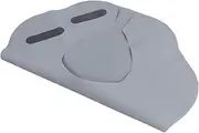LOLIPPYY 1Pc Silicone Haircut Cape for Salon Home Use Comfortable Hair Stylist Gown Apron Easy to Clean Barber Accessories Grey
