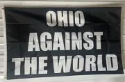 Ohio Against The World Flag FREE SHIPPING 2 Buckeyes Browns Football Sign 3x5