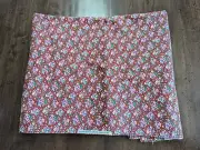 1Yd/43" VTG/USA 100%cotton PETER PAN Calico print RED w/sm florals, NEW Sold BTY