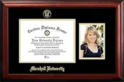 NCAA Marshall Thundering Herd Unisex Marshall University 11 x 8.5 Inches Gold Embossed Diploma Frame with 5 x 7 Inches Portrait Gold Embossed Diploma Frame with 5 x 7 Inches Portrait Brown One Size