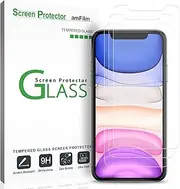 [amFilm] (3 Pack) Glass Screen Protector for iPhone 12, iPhone 12 Pro, iPhone 11, and iPhone XR (10R) - Case Friendly (Easy Install) Tempered Glass Film (6.1 Inch)