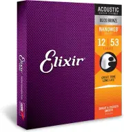 Acoustic Guitar Strings 80/20 Bronze NANOWEB Coating Bright Tone 12-53 Light