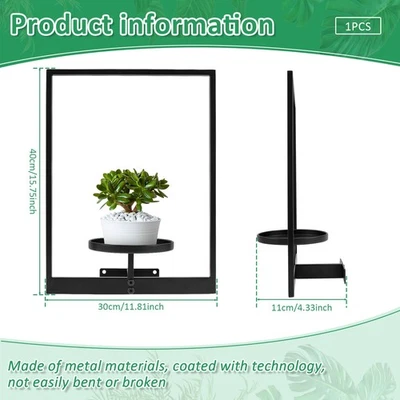 Picture Frame Wall Plant Holder Decorative Wall Plant Stand Metal Wall xiiGo