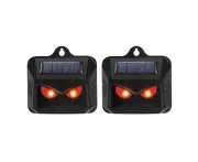 Ultrasonic Solar Cat Dog Repellent Fox Pest Scarer Deterrent Repeller 2PCS