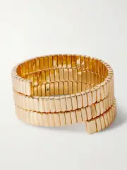 [Roxanne Assoulin] Roxanne Assoulin - The Cobra Triple Wrap Gold-tone Bracelet - One size One size Gold