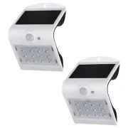 2xSmart Solar And Sensor LED Wall Lights, Waterproof Motion Activated Wall Light