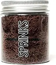 Sprinks Jimmies Chocolate Sprinkles 60g - Edible Cake Sprinkles | Chocolate Sprinkle Jimmies | Sprinkles for Cakes | Cupcake Decorations | Cake Decorating Sprinkles | Baking Sprinkles
