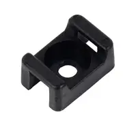 Cable Zip Ties Base Mount Screw Fixing Wire Saddle Tie Holder Organizer Mounting Retardant Black Medium 15x10mm
