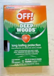 Deep Woods Off Towelettes Mosquito Tick Protection 12 Count