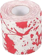 HAPINARY 1 Roll Halloween Toilet Paper Roll with Bloodstain Pattern Unique Decor for Horror Theme and Gentle Texture Fun for Bathroom Use