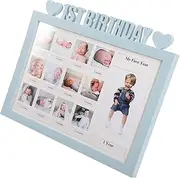 Infant Photo Frame 12 Month Baby Growth Record Milestone Photo Display