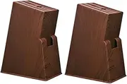 HOLIDYOYO 2pcs Kitchen Knife Block Space-Saving Knives Organizer for Home and Restaurant Simple Design Easy Storage for Clean Kitchen Material