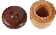 SHOWERORO Wooden Skewer Bucket Holder Dispenser Toothpick Box for Cotton Swabs Reusable Toothpick Dispenser Home Accessory