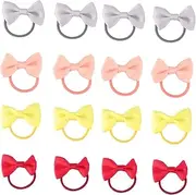 ULDIGI 18pcs Head Flower Hair Tie Bow Elastic Tie for Girls Toddlers Boys and Girls Boutique Hair Band Ponytail Ponytail Random Color