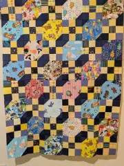 kids at play quilt top 100% cotton lap/crib size 36"x48" multicolor snowballs
