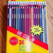 NEW Vintage Prang Dixon Artists Quality 36 Pre Sharpened Colored Pencils Set