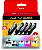[Canon] PGI-270XL/CLI-271 5 Color Value Pack Ink Cartridges