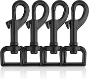Dog Lead Clips Dog Lead Clasp Black Heavy Duty Dog Lead Snaps Hooks Swivel Snap Hooks Trigger Clip Trigger Snaps base interior width 3/4" 4pcs