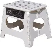 Folding Step Stool -11" Height - Holds up 300 Lbs Lightweight Foldable Stepping