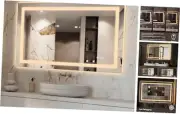 LED Bathroom Mirror with Lights, 40"x24" with Front Lit and Backlit Mirror