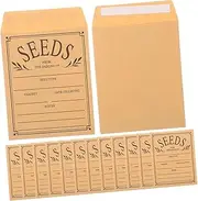 Generic 100pcs Paper Clear Envelope Sample Bags Kraft Paper Envelopes Tiny Envelopes Printed Self-Sealing Bags Envelopes Bag Packets Envelopes Bank Envelopes for Cash Khaki