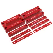 ENJOYWOOD 9pcs Metric Inch Woodworking Setup Blocks Height Gauge Precision Aluminum Alloy Setup Bars for Router and Tabl