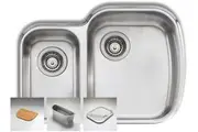 Oliveri Monet 1 & 1/2 Double Right Hand Bowl Undermount Sink MO72U