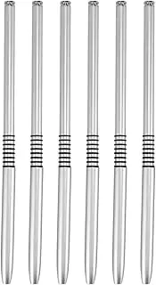 Nail Liner Brushes Set Ultra Thin Dotting Drawing Striping Nail Painting Brush for Salon Home Use (Silver)