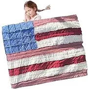 Patriotic Quilt,Patriotic Americana Vintage Bedding Duvet Cover - Soft Breathable Rustic Throw Blankets for Sofa Bedding Decorations