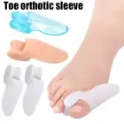 1Pair Silicone Gel Bunion Toe Corrector Orthotics Straightener Separator Pain