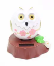 Eco-Friendly Solar Toy Owl Lover Praying Gift Home Decor White Owl US Seller