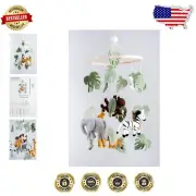 Colorful Handmade Baby Mobile - Jungle Animal Theme for Nursery Stimulation