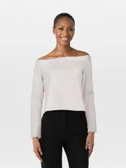 Lilac Open Back Off Shoulder Top