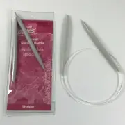 Set of 2 SUSAN BATES CIRCULAR KNITTING NEEDLES SILVALUME - 11 US / 29"